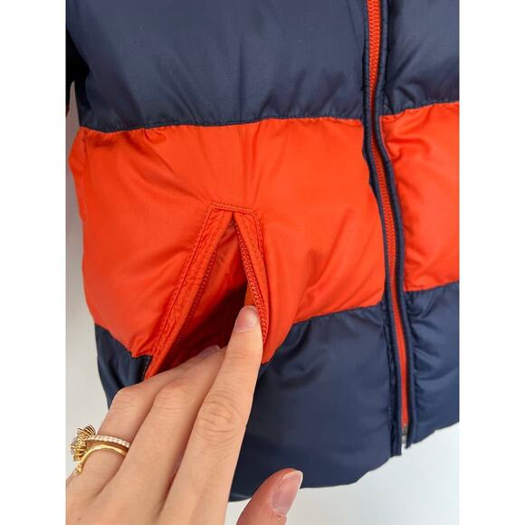 Polo Ralph Lauren Blue and Orange Reversible Down Puffer Coat Jacket - Picture 4 of 8